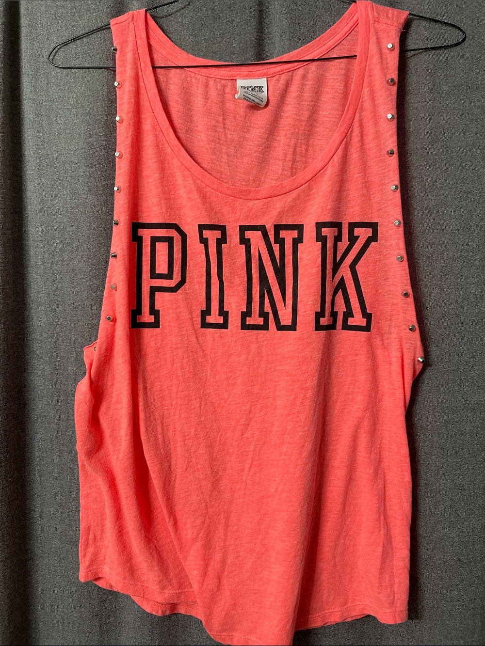 PINK Victoria's Secret Women’s Coral Logo Tank Top with Two Additional Tanks - Picture 2 of 10